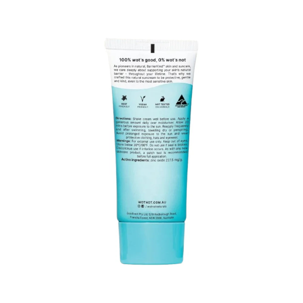 Wotnot Natural Zinc Face Sunscreen SPF50 with antioxidant CoQ10 50g – additional image 3