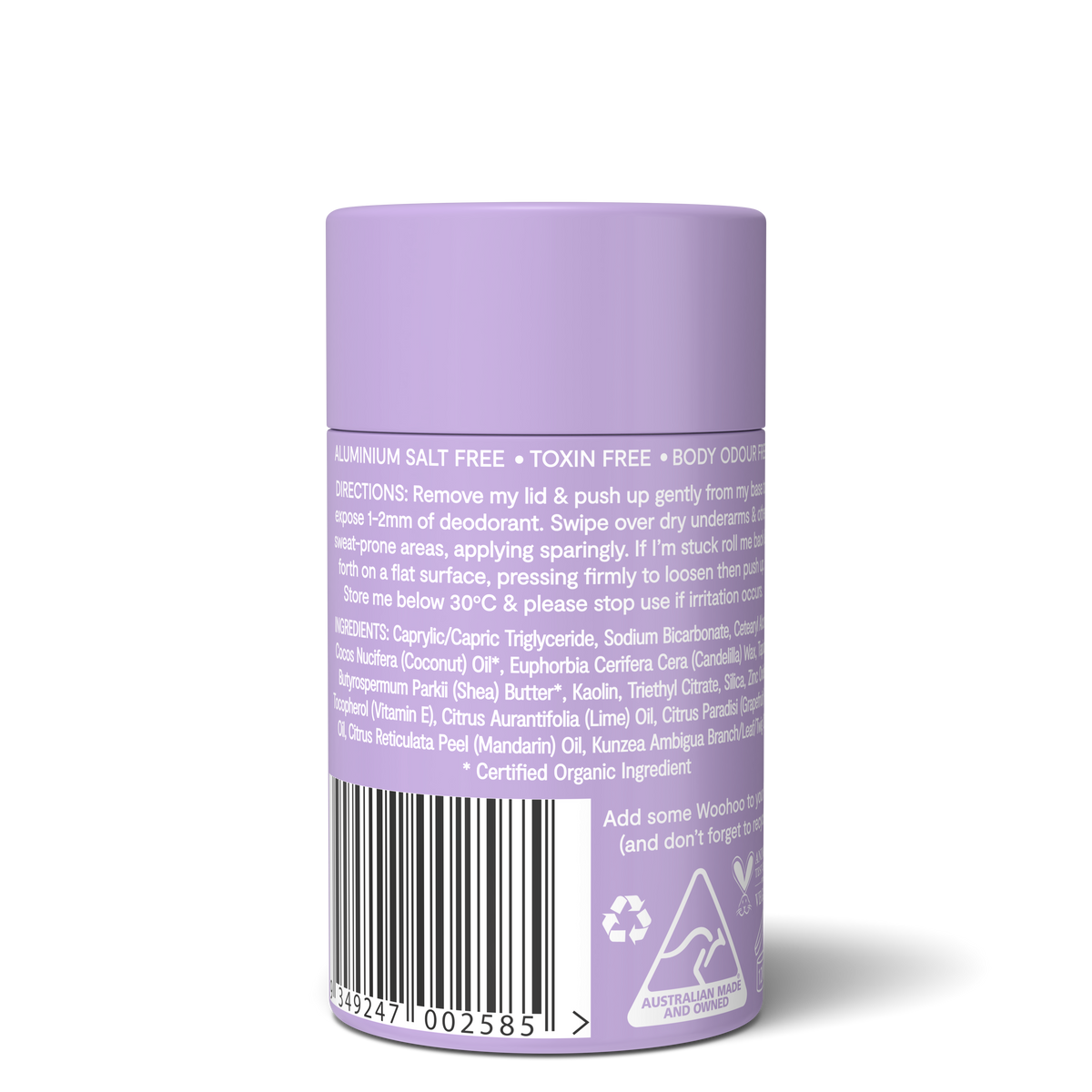 Woohoo Body Deodorant & Anti-Chafe Stick - 60 g POP – additional product image
