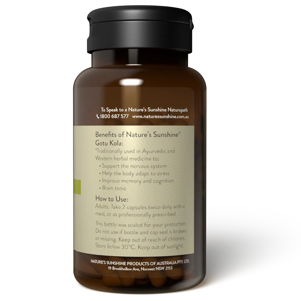 Nature's Sunshine Gotu Kola 425mg 100 Capsules