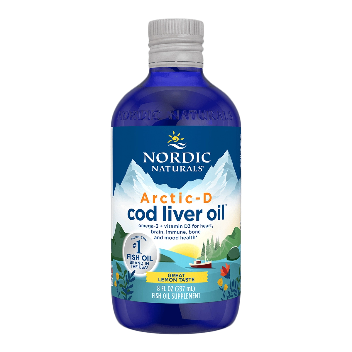 Nordic Naturals Arctic-D Cod Liver Oil - 237 mL Lemon