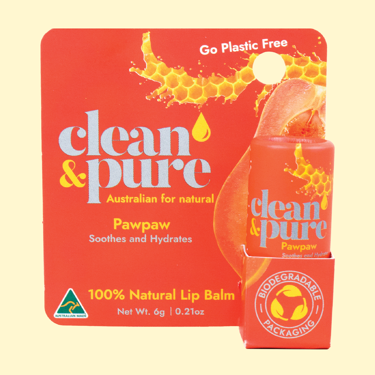 Clean & Pure Pawpaw Lip Balm 6g