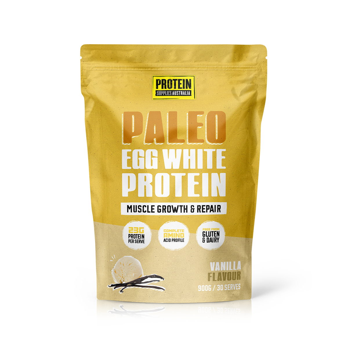 Protein Supplies Paleo Egg White Protein - 900 g Vanilla Bean