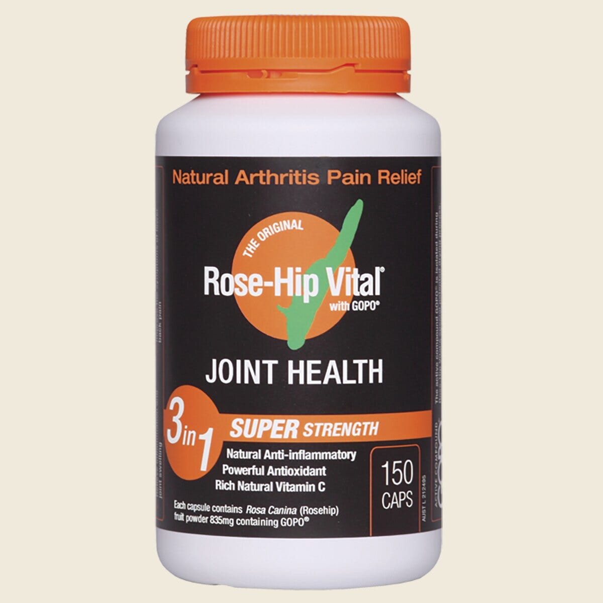 Rose-Hip Vital Arthritis Pain Relief Super Strength Capsules 150 Caps
