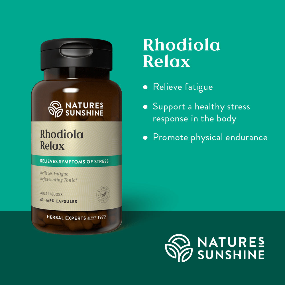 Nature's Sunshine Rhodiola Relax & Recharge 60 Capsules