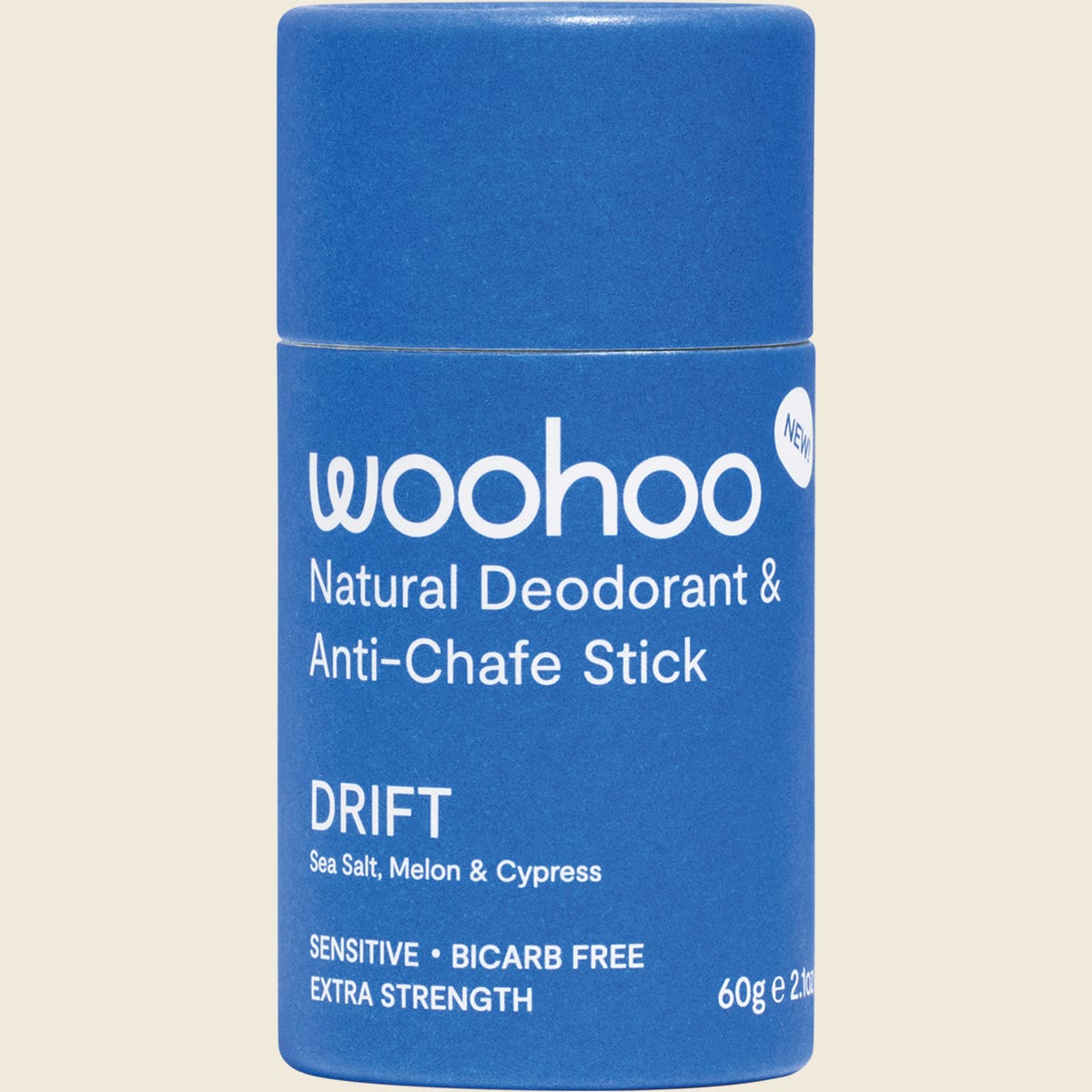 Woohoo Body Natural Deodorant Stick Drift Extra Strength 60g