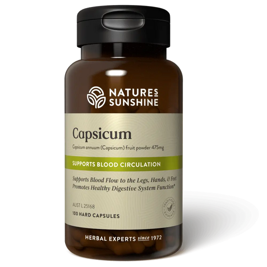 Nature's Sunshine Capsicum (Cayenne Pepper) 475mg 100 Capsules