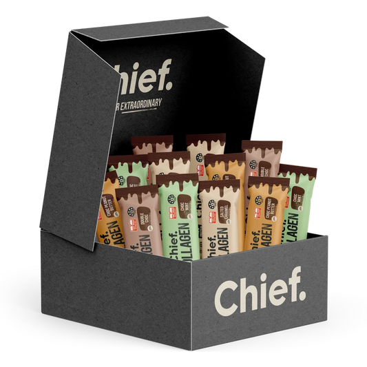 Chief. Collagen Protein Bars - Mixed Box - 12 bars Choc Mixed