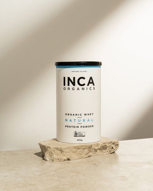 INCA Organics Organic Whey Protein Powder - 400 g Natural