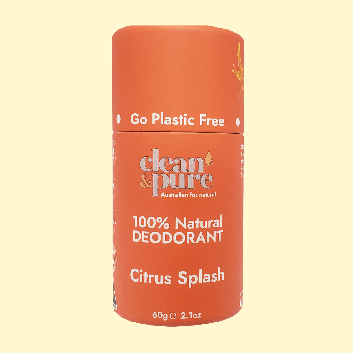 Clean & Pure - Citrus Splash Natural Deodorant 60g