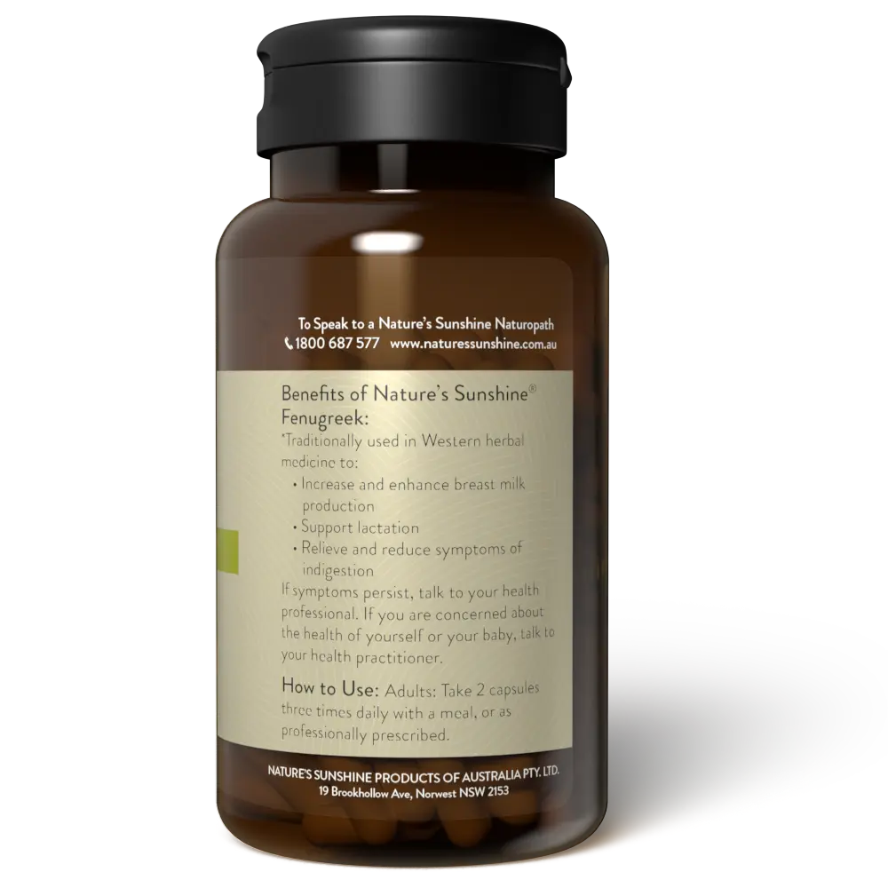 Nature's Sunshine Fenugreek 529mg 100 Capsules