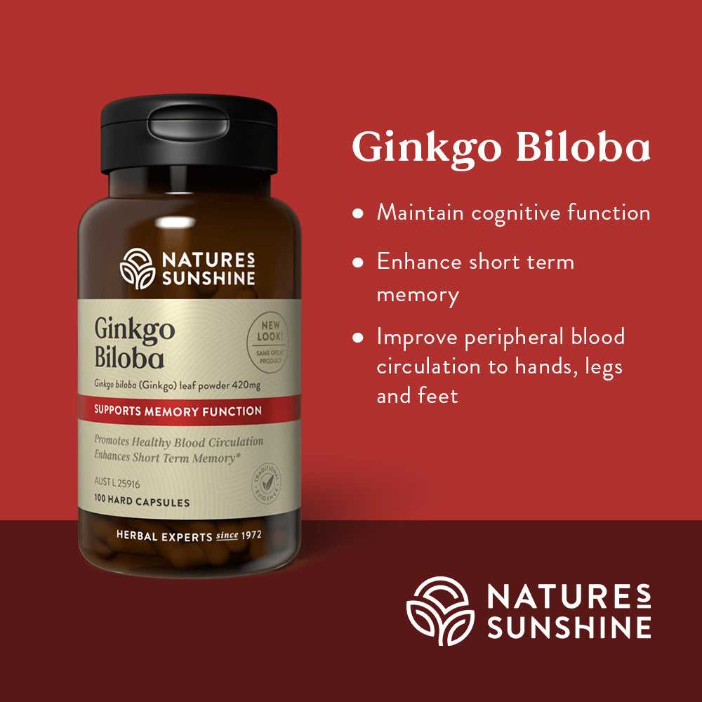 Nature's Sunshine Ginkgo Biloba 420mg 100 Capsules