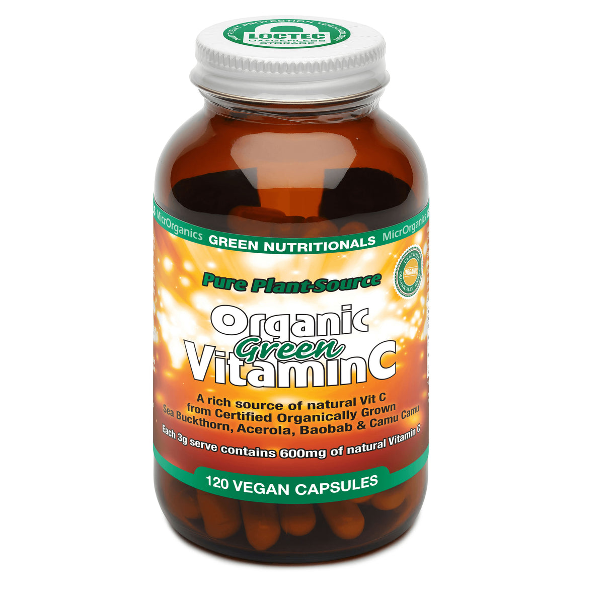 Green Nutritionals Organic Green Vitamin C - 120 capsules