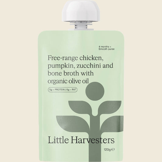 Little Harvesters Free-range Chicken, Pumpkin, Zucchini & Bone Broth 120g