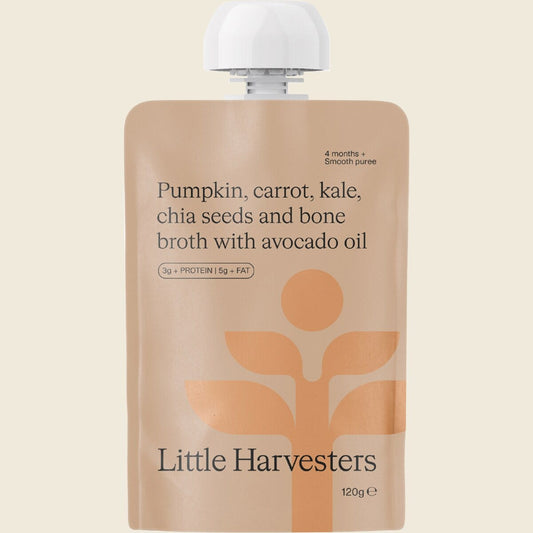 Little Harvesters Pumpkin, Carrot, Kale, Chia Seed & Bone Broth 120g