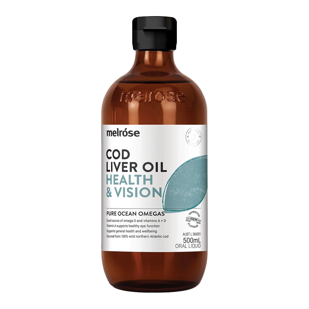 Melrose Cod Liver Oil Health & Vision - 500 mL Orange