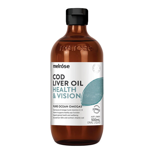 Melrose Cod Liver Oil Health & Vision - 500 mL Orange
