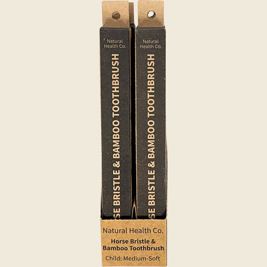Natural Health Co Horse Bristle & Bamboo Toothbrush Child Med-Soft 1pk