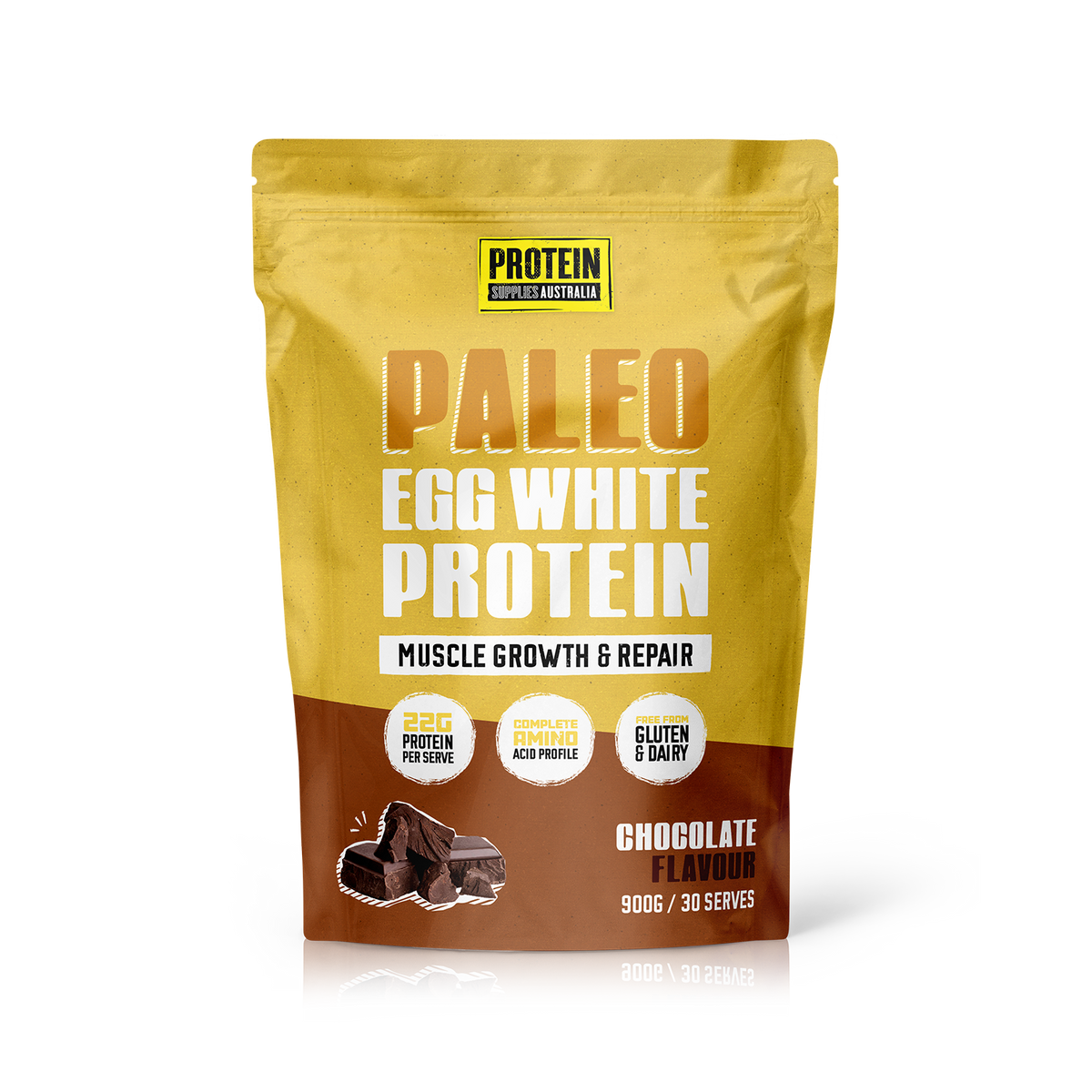 Protein Supplies Paleo Egg White Protein - 900 g Chocolate