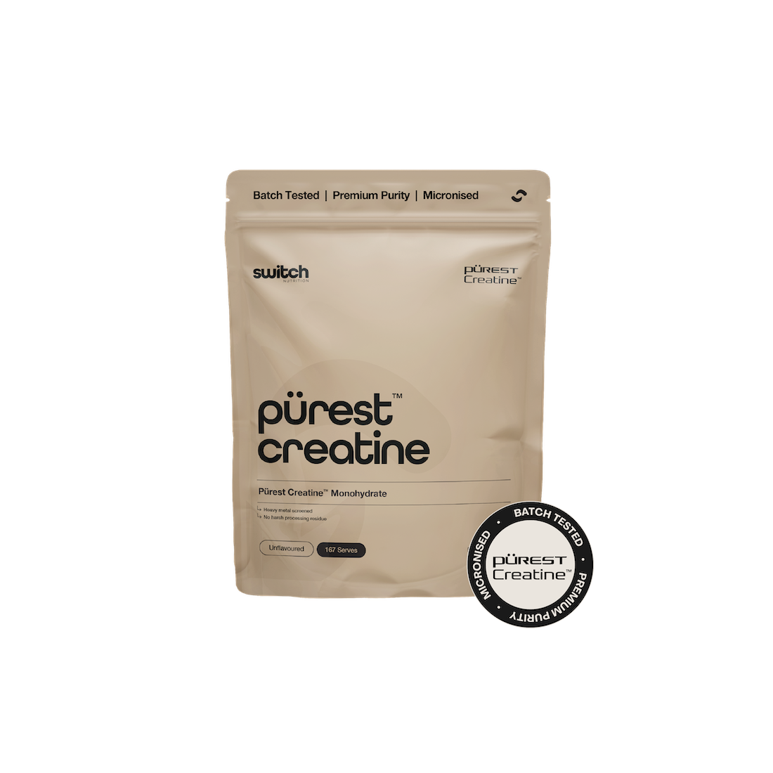 Switch Nutrition Purest Creatine Monohydrate - 500 g Unflavoured