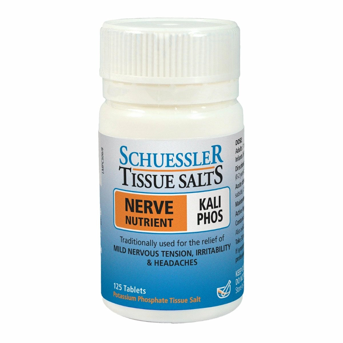 Schuessler Tissue Salts Nerve Nutrient Kali Phos - 125 tablets