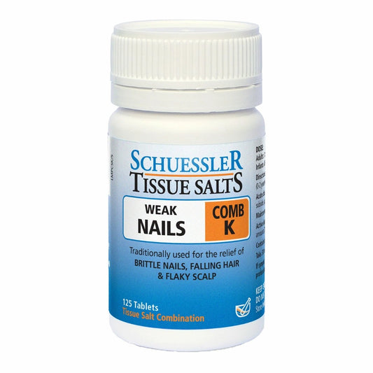 Schuessler Tissue Salts Weak Nails Combination K - 125 tablets