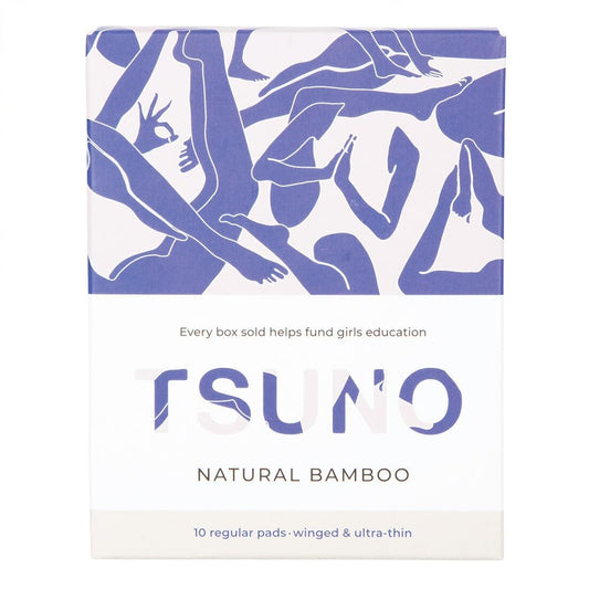 Tsuno Natural Bamboo Pads Regular Winged & Ultra Thin 10pk