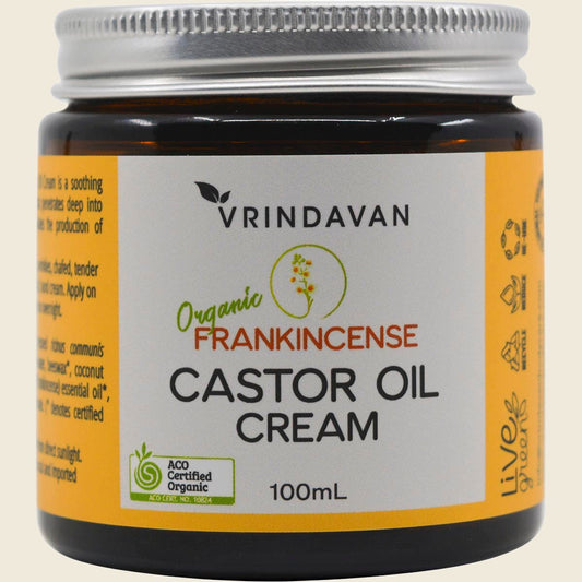 Vrindavan Castor Oil Cream Frankincense 100ml