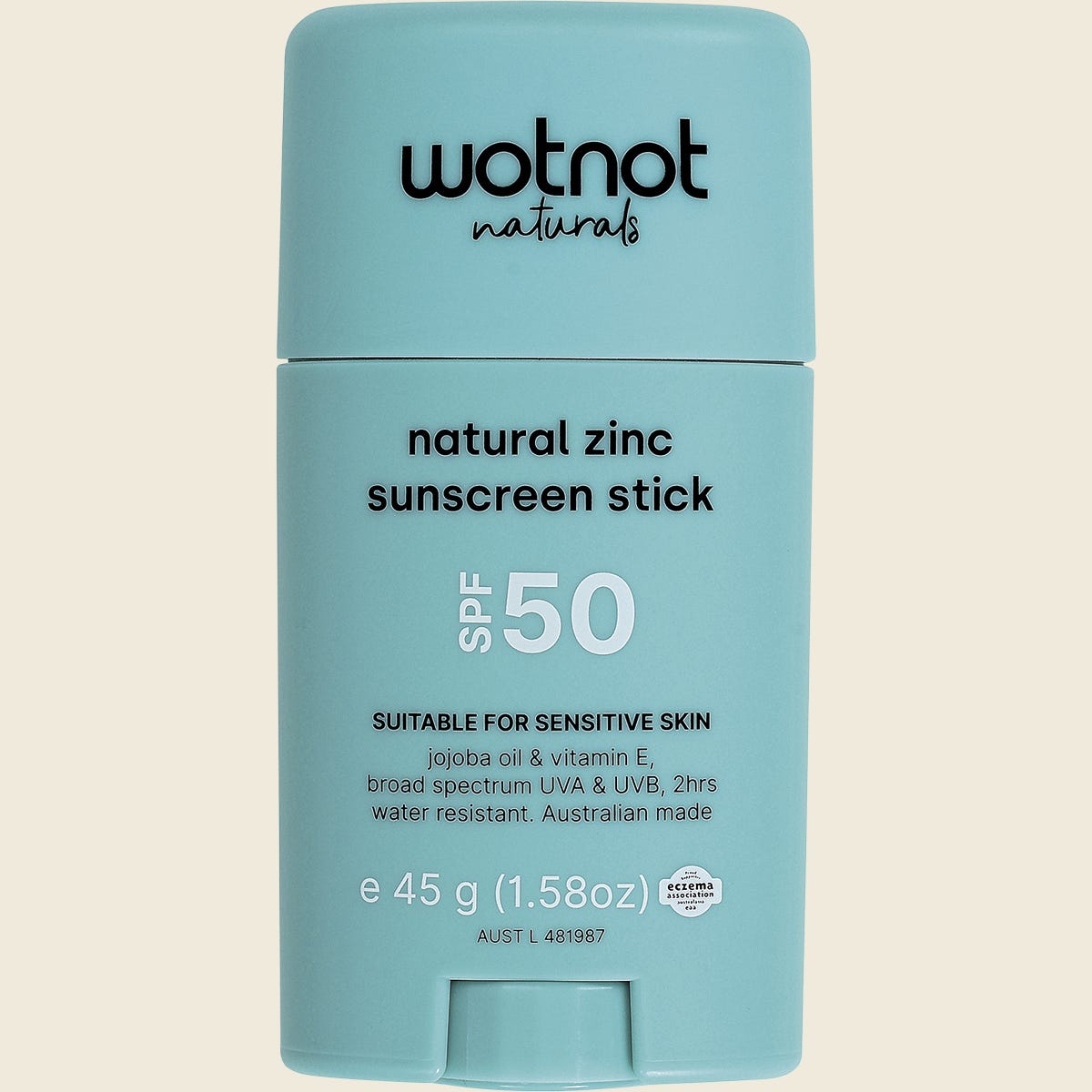 Wotnot Natural Zinc Sunscreen Stick SPF 50 45g