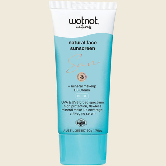 Wotnot Natural Face Sunscreen + BB Cream SPF 40 Beige 50g