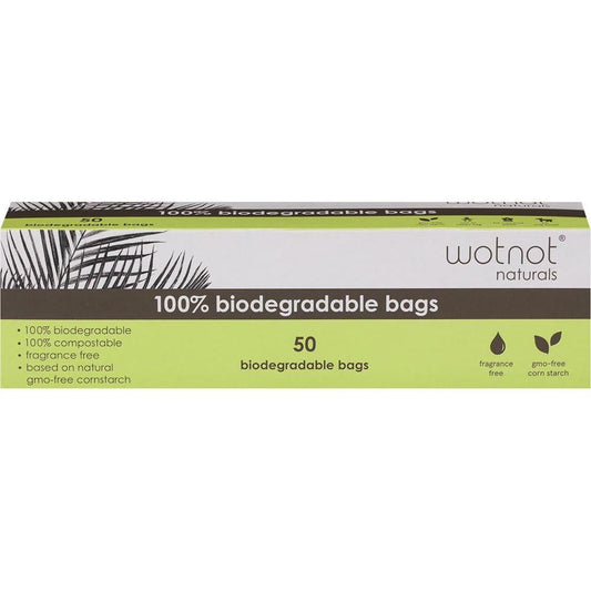 Wotnot Biodegradable Nappy Bags 100% Compostable 50pk