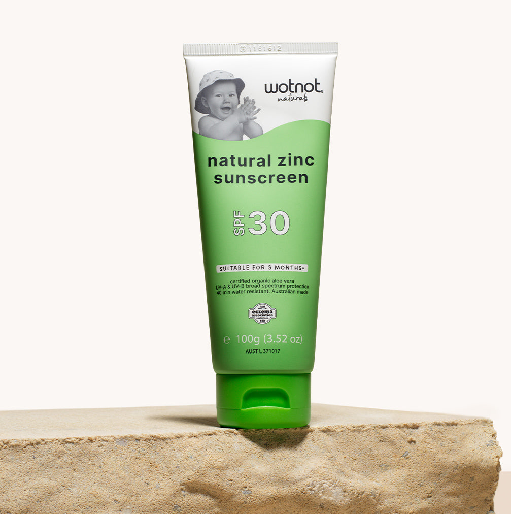 Wotnot Natural Zinc Sunscreen SPF 30 Suitable For 3 Months+ 100g