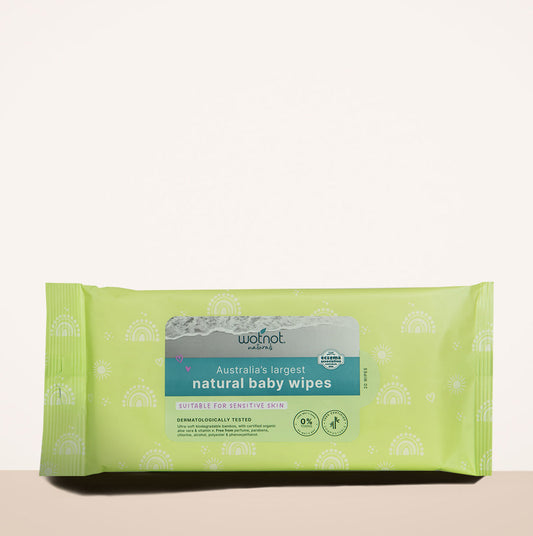 Wotnot Natural Baby Wipes for Case Refill Pack 20pk