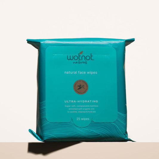 Wotnot Natural Face Wipes Ultra-Hydrating 25pk