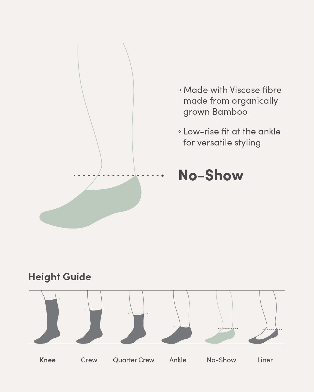 Boody Everyday No Show Socks – White
