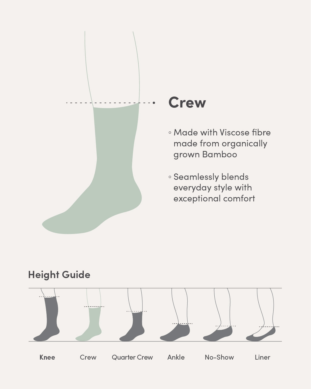 Boody Everyday Crew Socks – Black