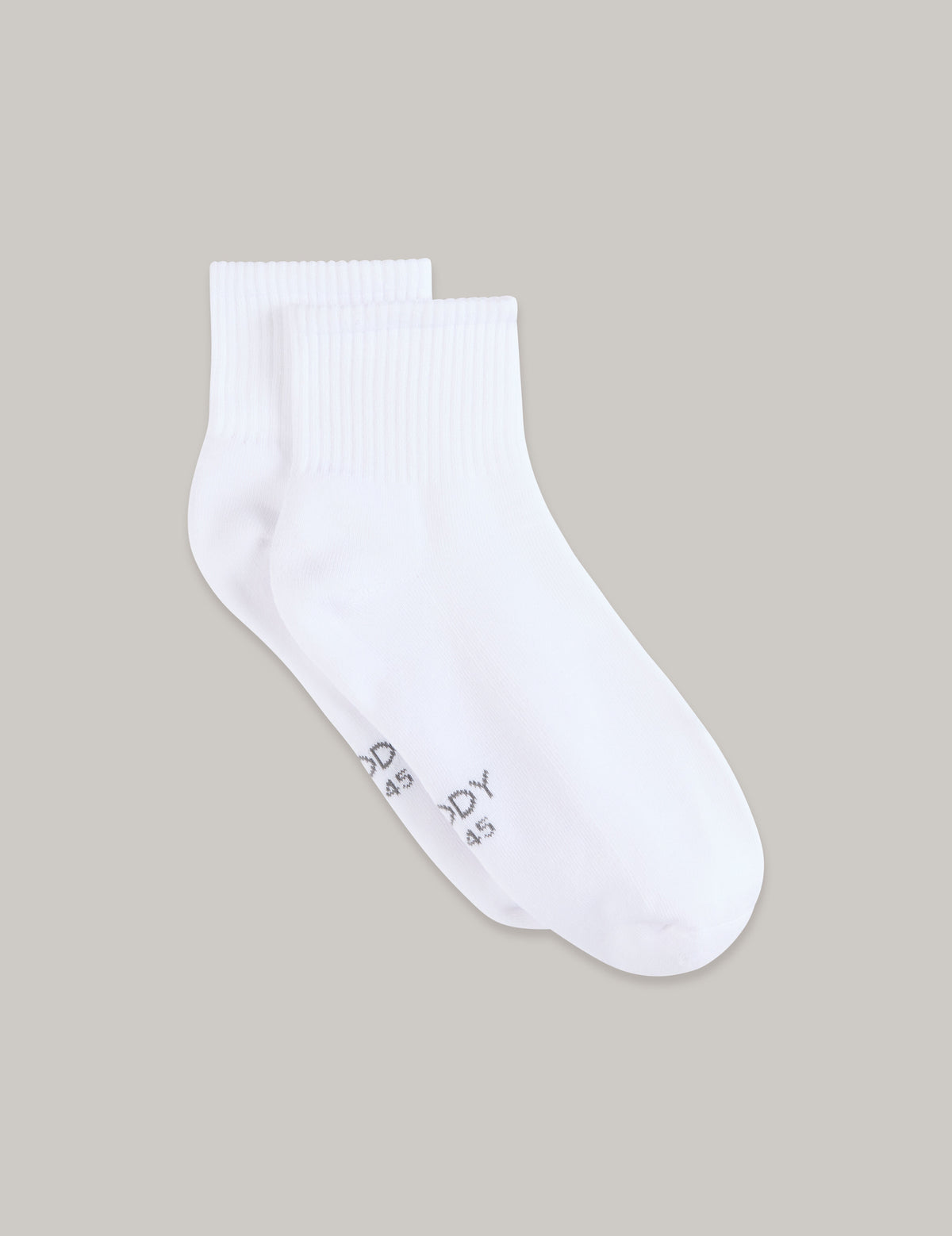 Boody Cushioned Quarter Crew Socks – White