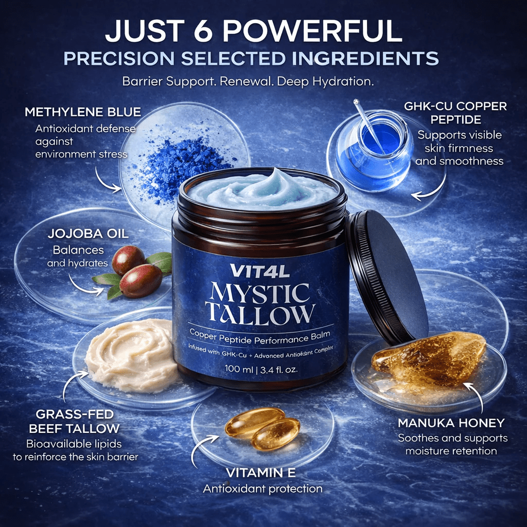 Mystic Tallow - Blue Lotus Scent 100ml with Methylene Blue - Blueprint Vitality