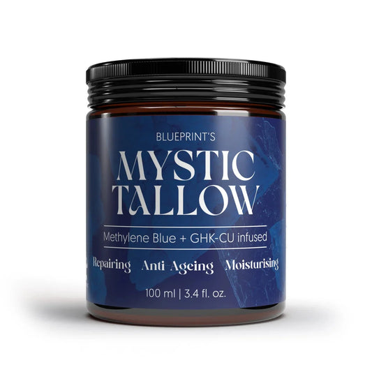 Mystic Tallow - UNSCENTED 100ml with Methylene Blue - Blueprint Vitality