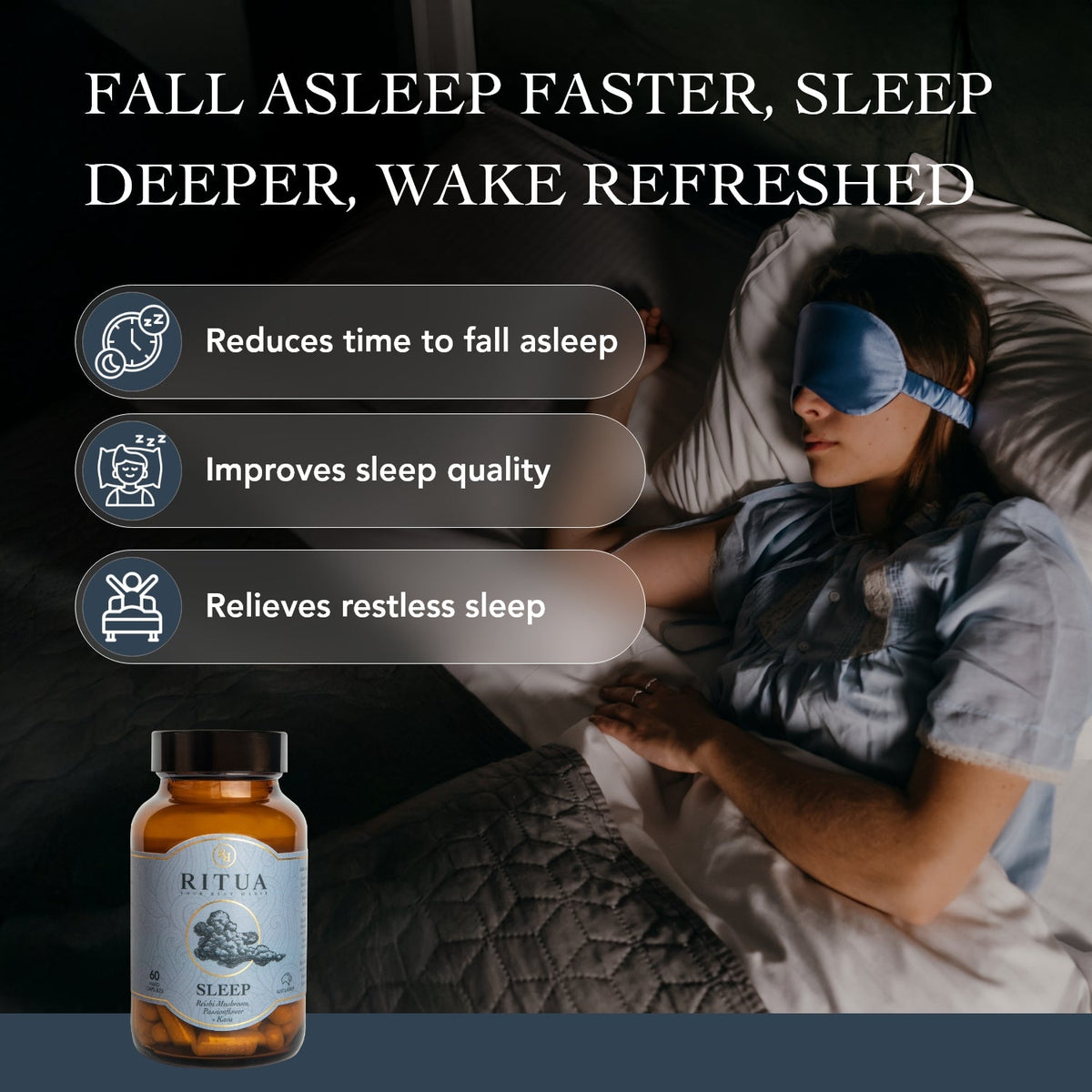 Ritua SLEEP Reishi Mushroom Passionflower Kava 60 Caps – additional image 3
