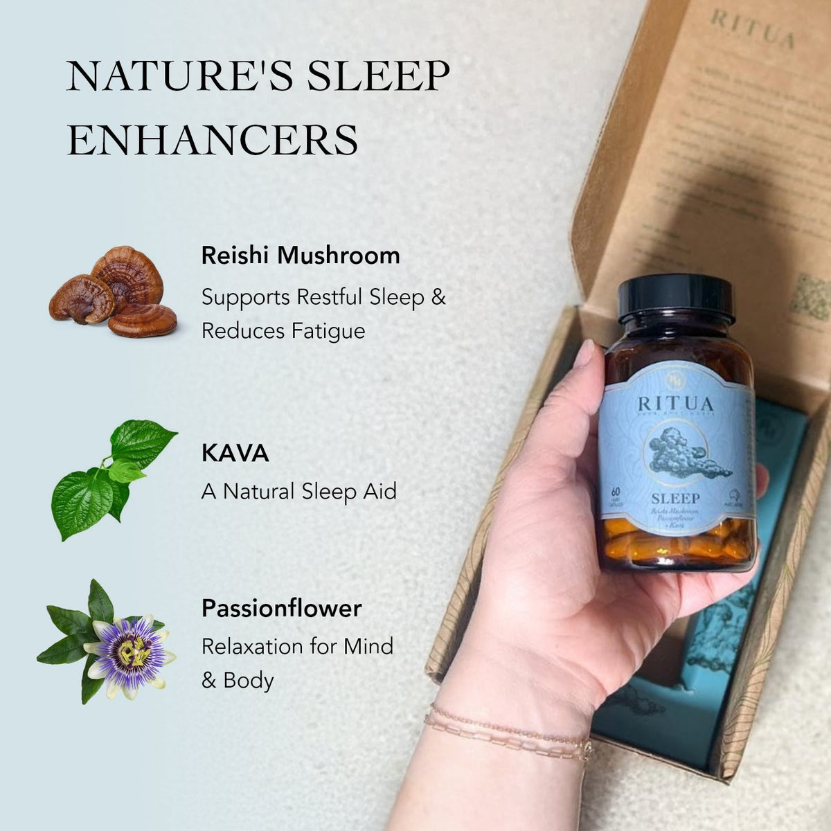 Ritua SLEEP Reishi Mushroom Passionflower Kava 60 Caps – additional image 2