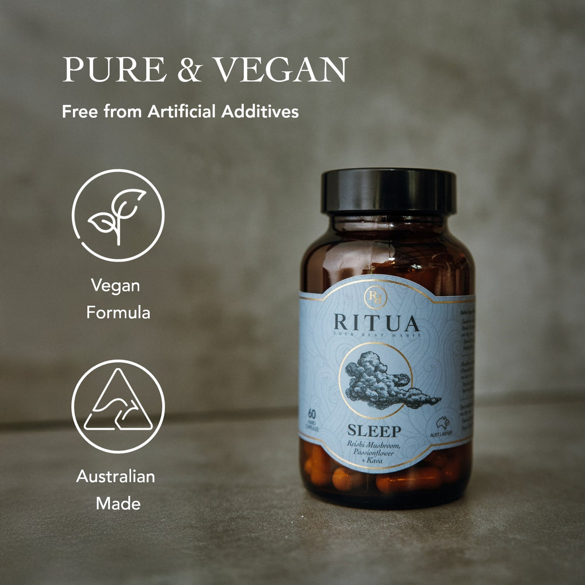 Ritua SLEEP Reishi Mushroom Passionflower Kava 60 Caps – additional image 5
