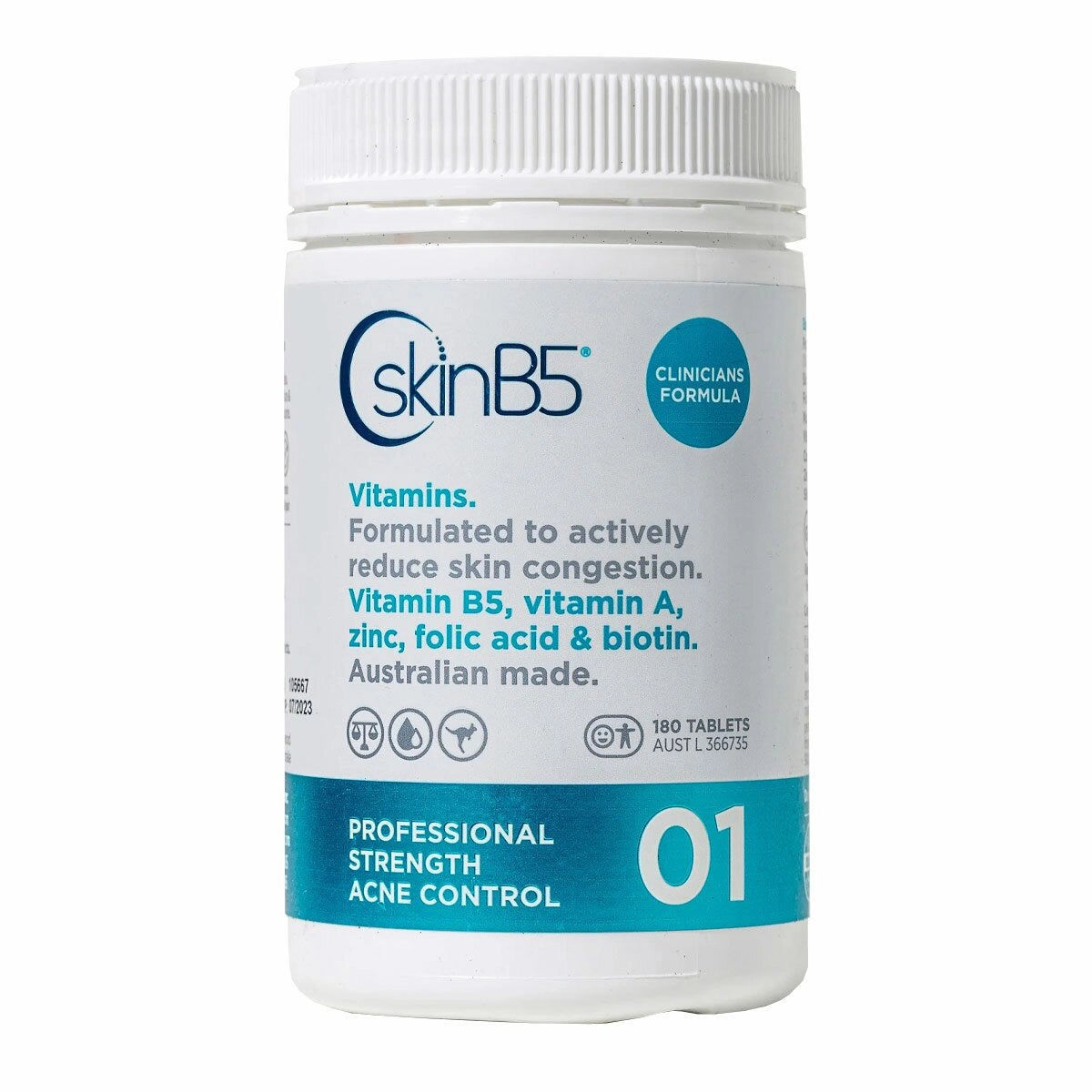 skinB5 Professional Strength Acne Control - 180 tablets