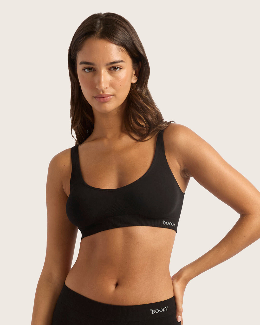 Boody Seamfree Crop Bra – Black