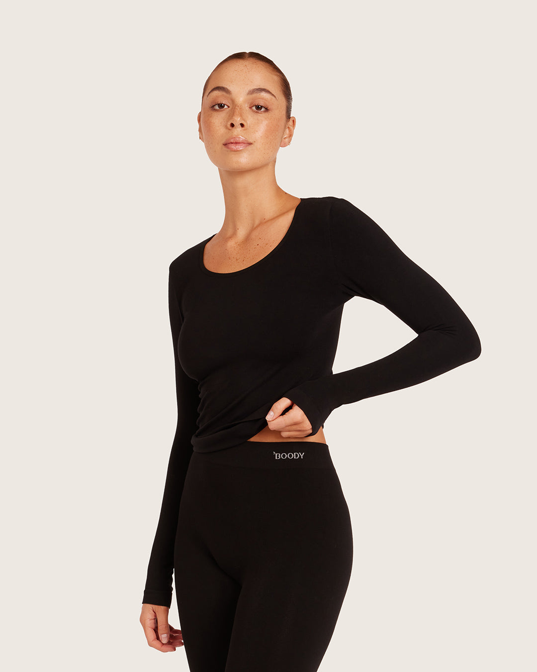 Boody Women's Long Sleeve Top – Black
