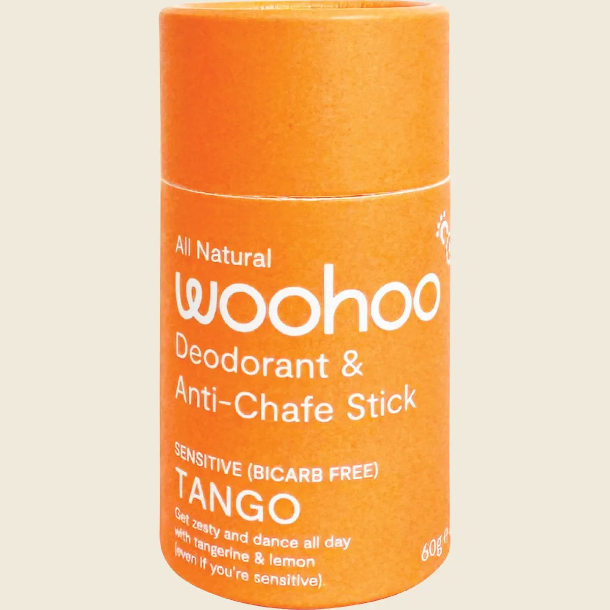 Woohoo Body Natural Deodorant Stick Tango Sensitive Bicarb Free 60g