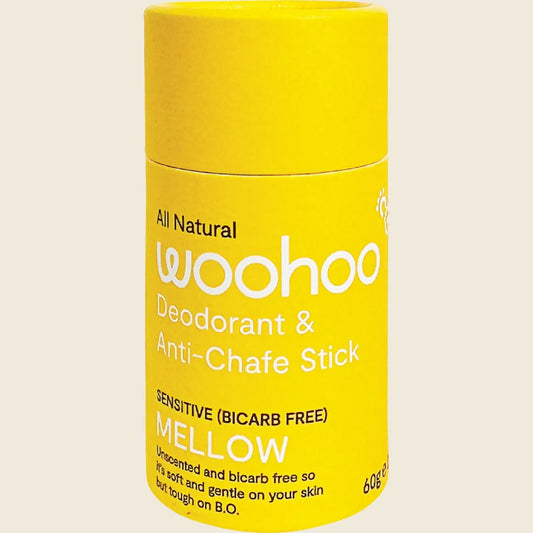 Woohoo Body Natural Deodorant Stick Mellow Sensitive Bicarb Free 60g